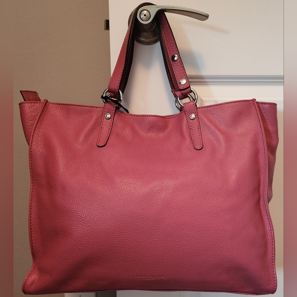 Gianni Chiarini Firenze Italian Leather Tote Bag in Bubblegum Pink; NEW - Picture 4 of 16